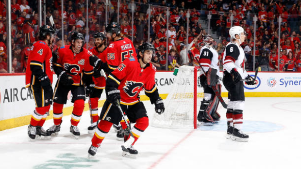 Johnny Gaudreau, Flames celebrate