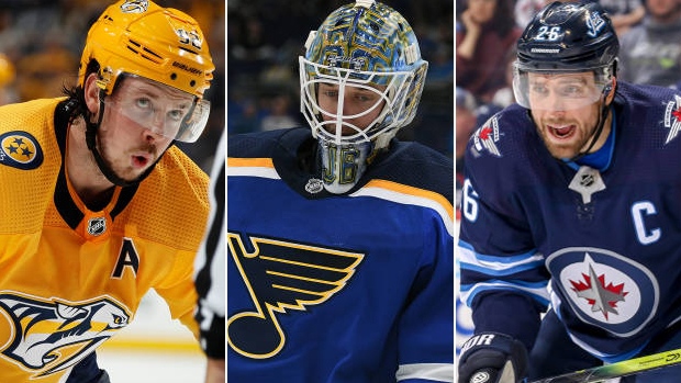 Johansen, Binnington, Wheeler, Getty Images Johansen, Binnington, Wheeler