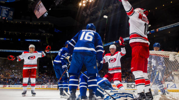 Hurricanes celebrate vs. Leafs, Getty Images Hurricanes celebrate vs. Leafs