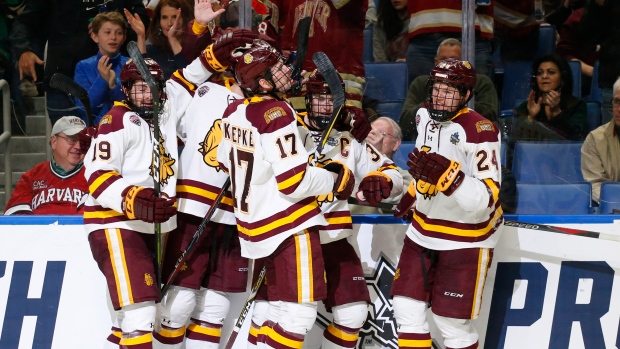 Minnesota-Duluth celebrates , The Canadian Press Minnesota-Duluth celebrates