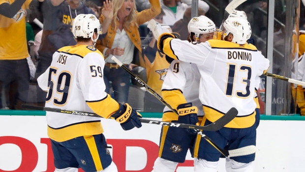 Roman Josi Nick Bonino Filip Forsberg, The Canadian Press Roman Josi Nick Bonino Filip Forsberg