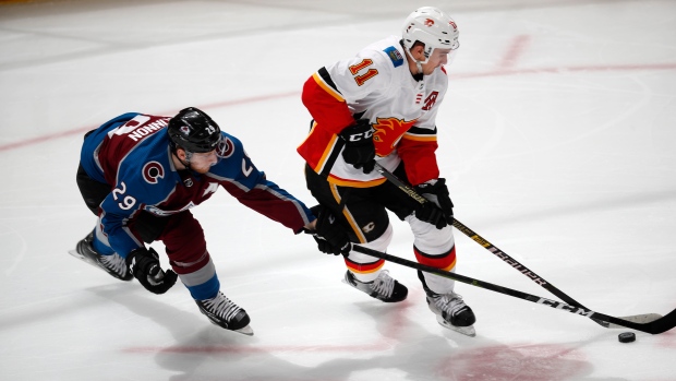 Nathan MacKinnon and Mikael Backlund