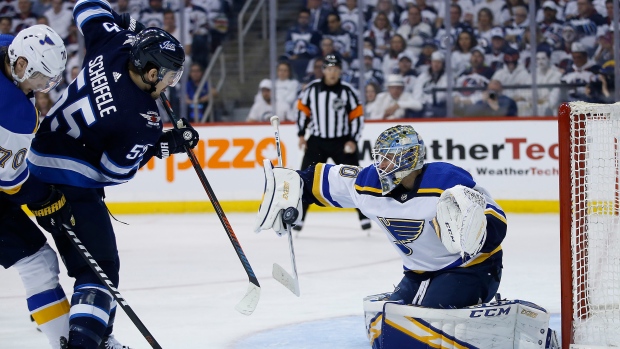 Scheifele and Binnington, The Canadian Press Scheifele and Binnington