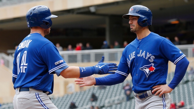 Justin Smoak Randall Grichuk, The Canadian Press Justin Smoak Randall Grichuk