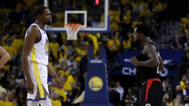 Kevin Durant and Patrick Beverley