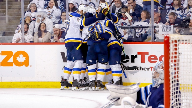 Blues Celebrate, Darcy Finley/NHLI via Getty Image Blues Celebrate