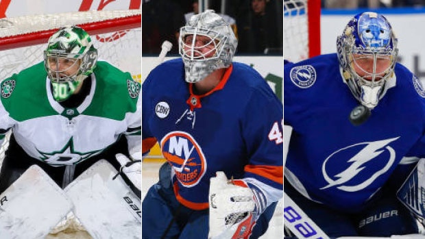 Ben Bishop, Robin Lehner and Andrei Vasilevskiy 