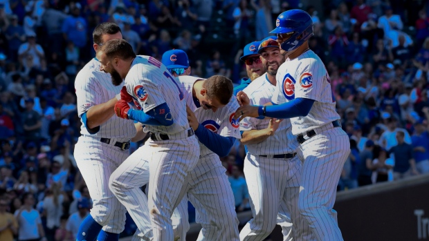 Chicago Cubs celebrate 