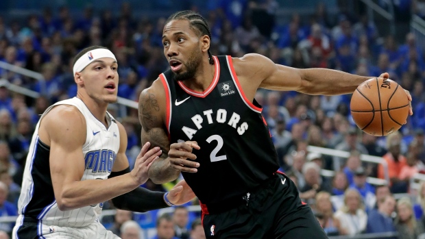 Kawhi Leonard and Aaron Gordon