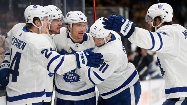 Toronto Maple Leafs celebrate, The Canadian Press Toronto Maple Leafs celebrate
