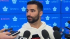 Nazem Kadri talks to reporters