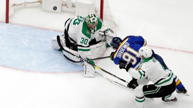 Vladimir Tarasenko scores on Ben Bishop , The Canadian Press Vladimir Tarasenko scores on Ben Bishop