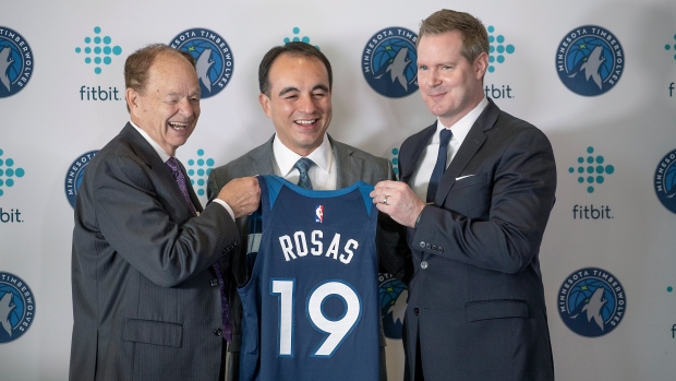Glen Taylor, Gersson Rosas, center, and CEO Ethan Casson 