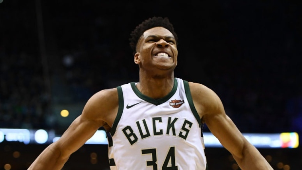 Giannis Antetokounmpo , Stacy Revere/Getty Images Giannis Antetokounmpo
