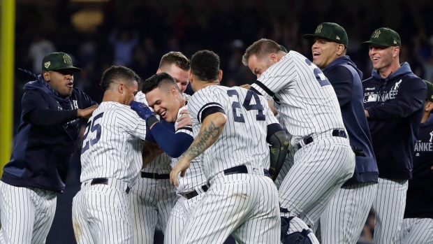 New York Yankees celebrate