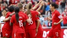 Christine Sinclair Team Canada Celebrates