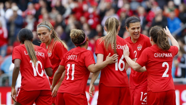 Shelina Zadorsky Christine Sinclair Desiree Scott Janine Beckie Allysha Chapman Ashley Lawrence