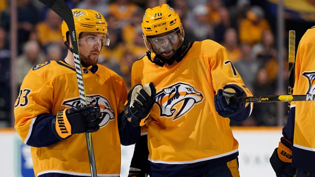 Viktor Arvidsson and P.K. Subban, Getty Images Viktor Arvidsson and P.K. Subban