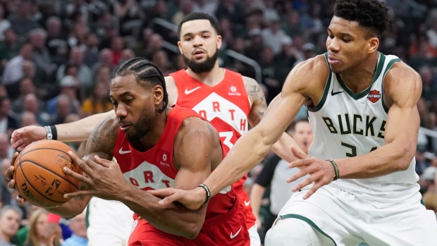 Kawhi Leonard, Giannis Antetokounmpo , The Canadian Press Kawhi Leonard, Giannis Antetokounmpo