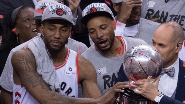 Kawhi Leonard and Norm Powell