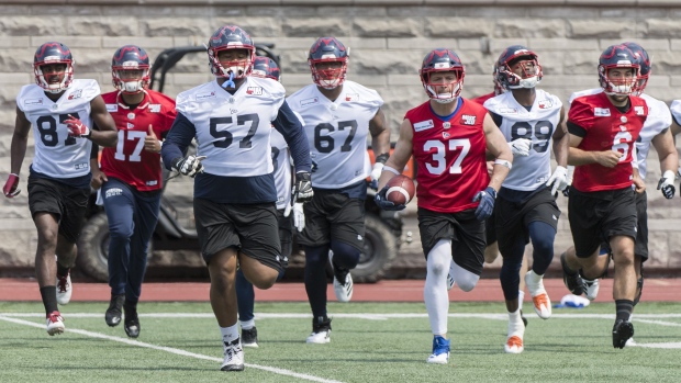 Montreal Alouettes at training camp