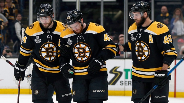 Matt Grzelcyk Jake DeBrusk David Krejci, The Canadian Press Matt Grzelcyk Jake DeBrusk David Krejci