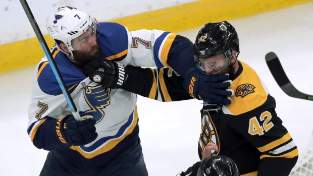 Patrick Maroon David Backes, The Canadian Press Patrick Maroon David Backes