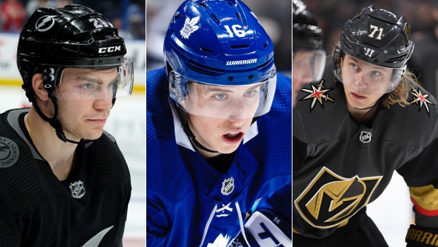 Point, Marner, Karlsson, Getty Images Point, Marner, Karlsson