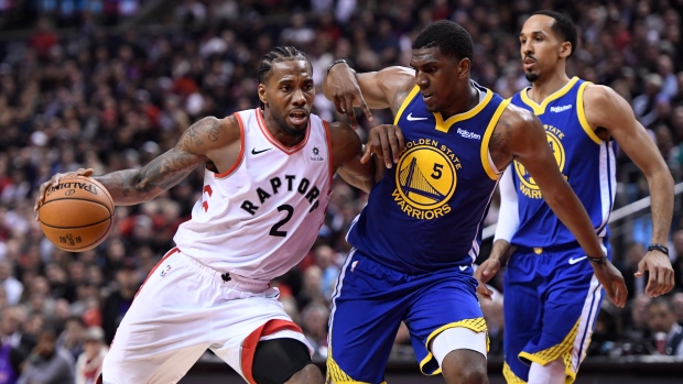 Kawhi Leonard and Kevon Looney , The Canadian Press Kawhi Leonard and Kevon Looney
