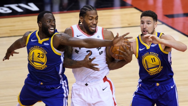 Draymond Green Kawhi Leonard Klay Thompson, The Canadian Press Draymond Green Kawhi Leonard Klay Thompson