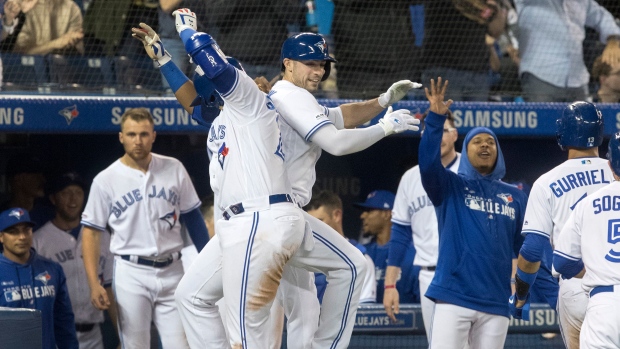 Toronto Blue Jays celebrate