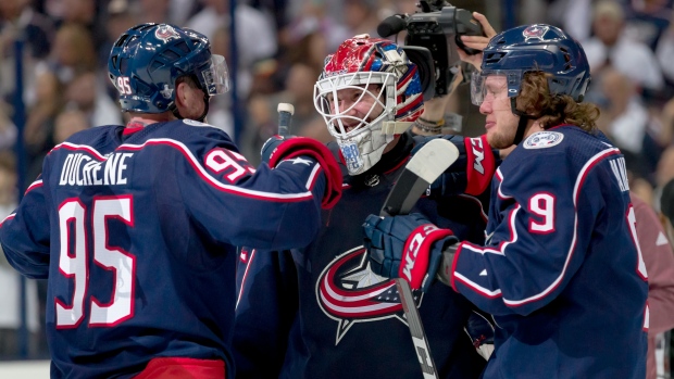 Duchene, Bobrovsky and Panarin, Getty Images Duchene, Bobrovsky and Panarin