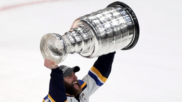 Alex Pietrangelo with the Stanley Cup