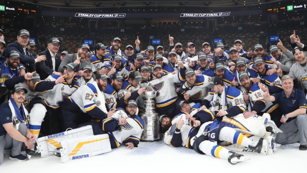 St. Louis Blues celebrate Stanley Cup win, Getty Images St. Louis Blues celebrate Stanley Cup win