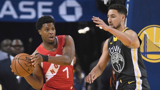 Kyle Lowry and Klay Thompson 