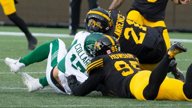 Simoni Lawrence hit on Zach Collaros, The Canadian Press Simoni Lawrence hit on Zach Collaros