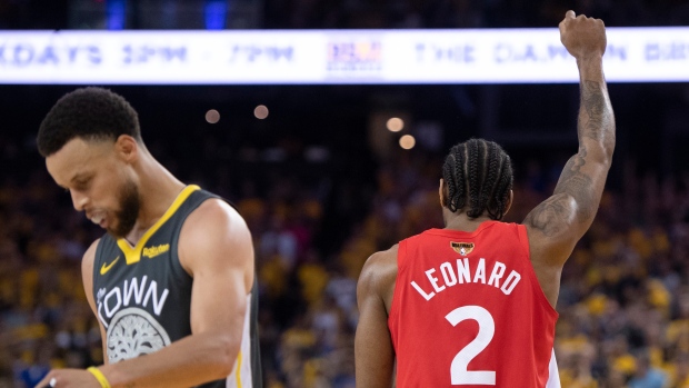 Steph Curry and Kawhi Leonard, The Canadian Press Steph Curry and Kawhi Leonard