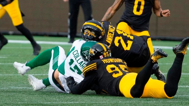 Zach Collaros hit, The Canadian Press Zach Collaros hit