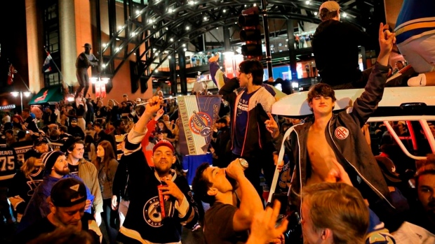 Blues Fans Celebrate, The Canadian Press Blues Fans Celebrate