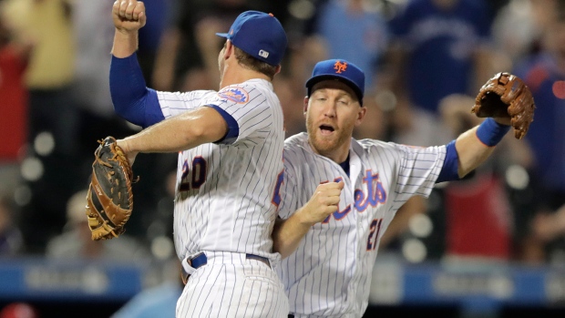 New York Mets celebrate, The Canadian Press New York Mets celebrate