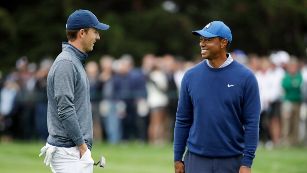 Jordan Spieth and Tiger Woods, The Canadian Press Jordan Spieth and Tiger Woods