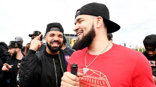 Fred VanVleet and Drake, The Canadian Press Fred VanVleet and Drake