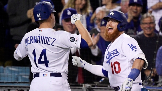 Enrique Hernandez and Justin Turner