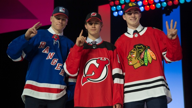 Jack Hughes, Kaapo Kakko, Kirby Dach, The Canadian Press Jack Hughes, Kaapo Kakko, Kirby Dach