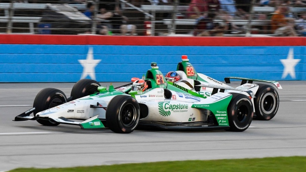 Alexander Rossi (27) and Colton Herta (88)