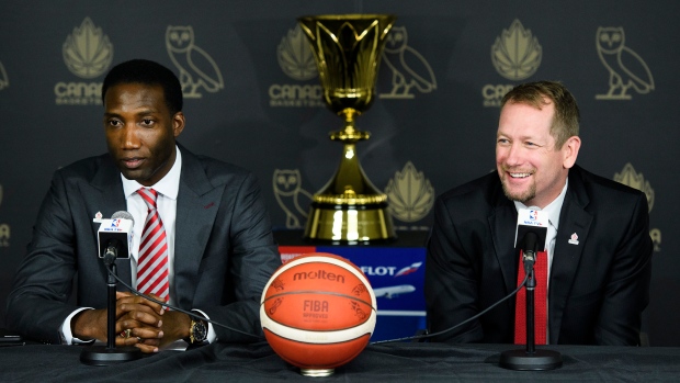 Nick Nurse and Rowan Barrett