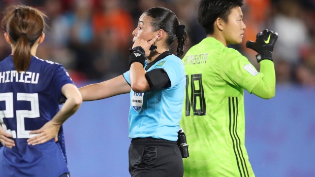 Referee Melissa Borjas, The Canadian Press Referee Melissa Borjas