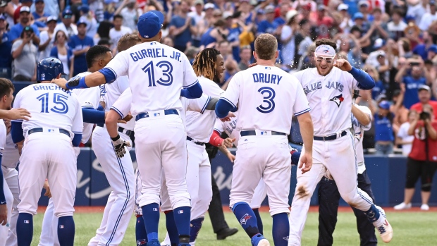 Toronto Blue Jays celebrate 