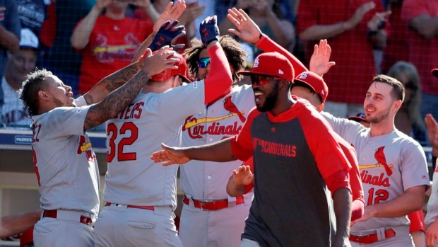 St. Louis Cardinals celebrate, The Canadian Press St. Louis Cardinals celebrate