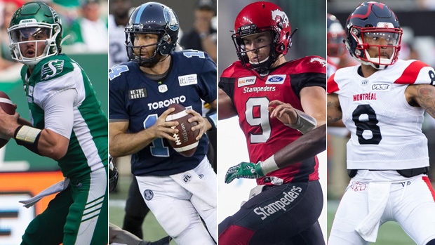 Cody Fajardo/McLeod Bethel-Thompson/Nick Arbuckle/Vernon Adams Jr., The Canadian Press/Getty Images Cody Fajardo/McLeod Bethel-Thompson/Nick Arbuckle/Vernon Adams Jr.
